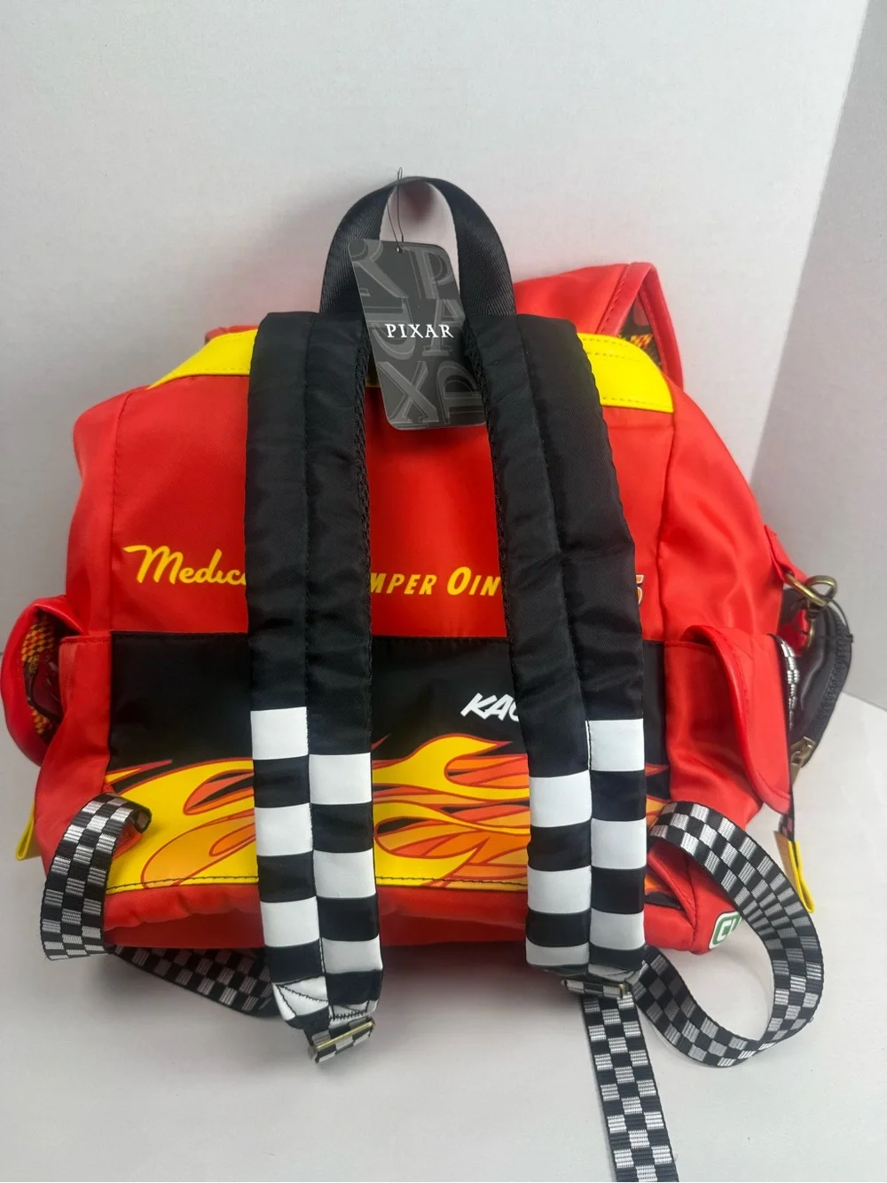 Disney Pixar Cars Lightning McQueen Patches Full-Size Backpack with Coin Purse